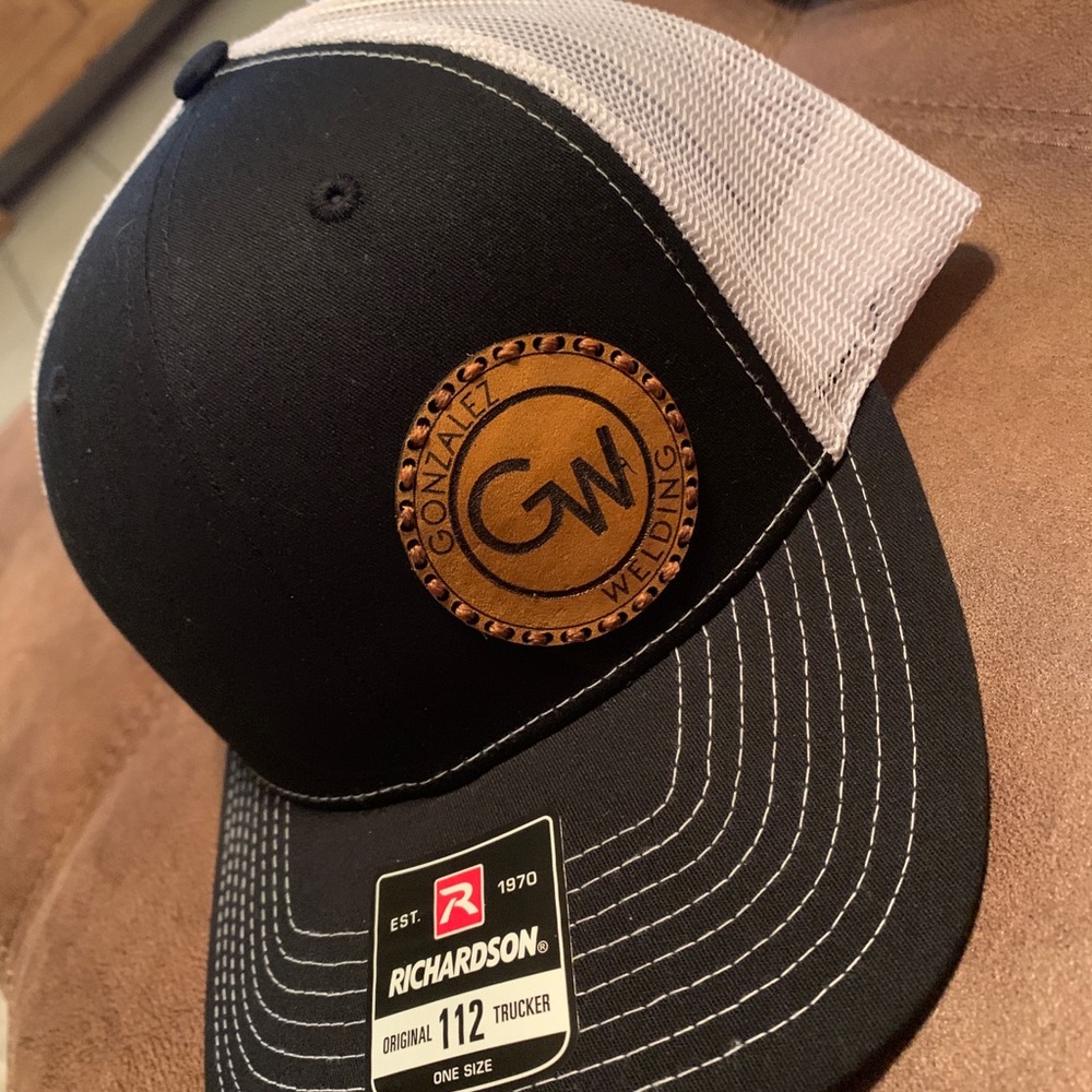 Hand Stitched Custom Leather Patch Hat - image 4